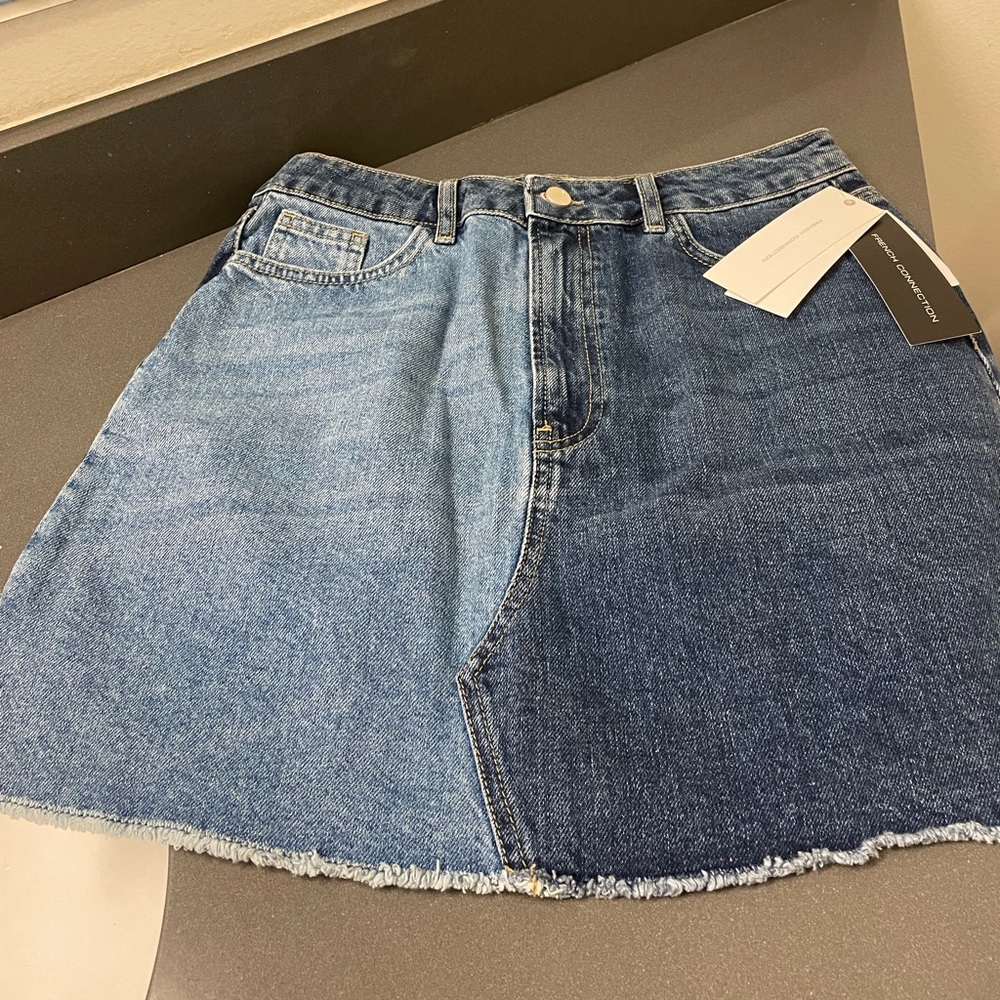 French connection ladies jeans mini skirt